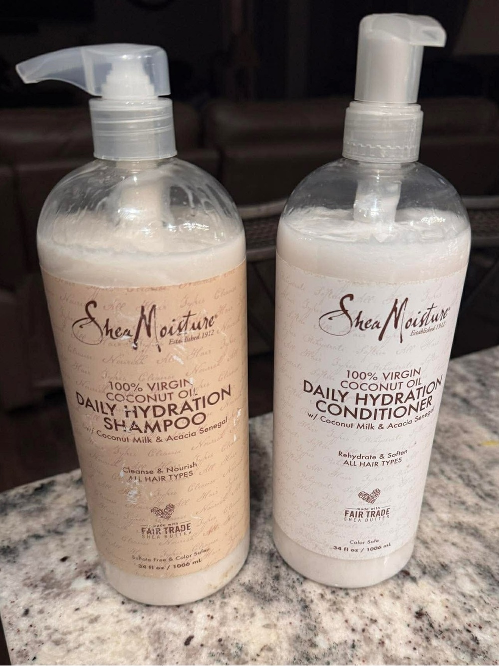 Shea Moisture 100% Virgin Coconut Oil Daily Hydration conditioner & Shampoo - - Picture 2 of 5